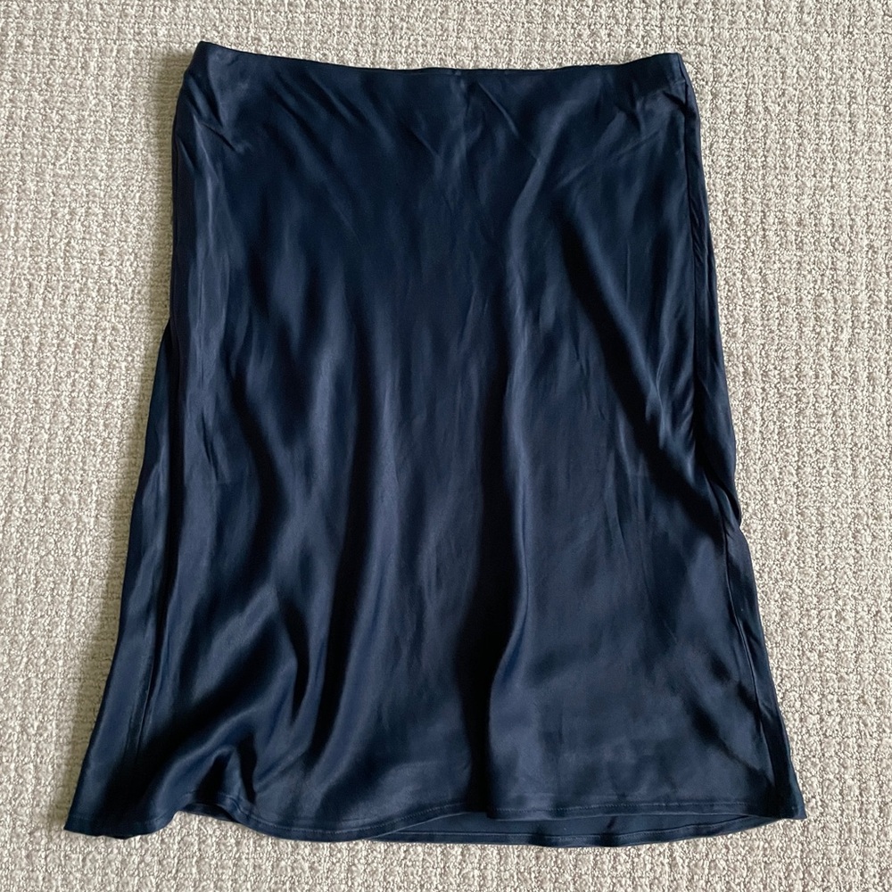 Anthropologie Navy Midi Skirt